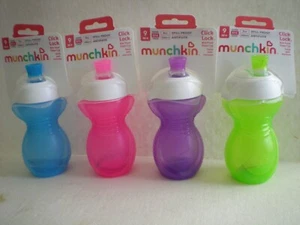 Munchkin Click - Lock Bite Proof Soft Spout 9oz  Sippy Cup, Choose Color - Picture 1 of 9