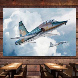 T-38C Talon Fighter Jet Posters and Prints Aviation Flag Home Decor Banner Mural - Picture 1 of 5