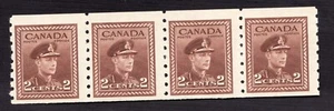 #264 - Canada - 1942 - 2 Cent strip of 4 KGVI War Issue - MNH - Picture 1 of 1