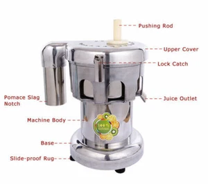 Used 110V Fruit Vegetable Juice Extractor Maker Cold Press Juicer Machine Steel - Picture 1 of 2