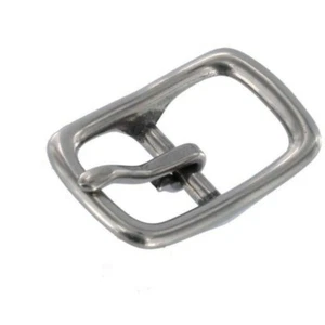 3/4" Center Bar Buckle - Solid Brass with Matte Nickel Finish - High quality - Picture 1 of 1