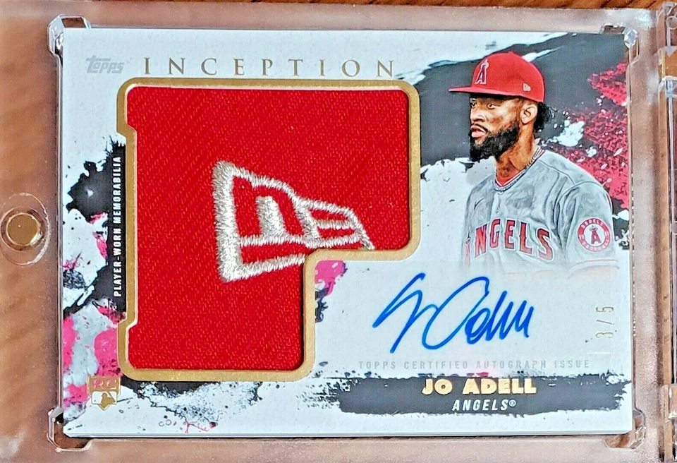 Jo Adell - ROOKIE - Topps Inception - Player-Worn Jumbo Hat Patch RPA /5  ANGELS - Image 1 of 4