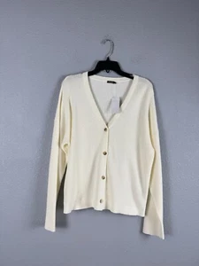 J. McLaughlin Women's XL "Off White" / Beige Phoebe Cardigan Sweater NWT $238 - Picture 1 of 7