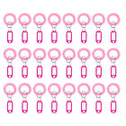 24Pcs Wrist Coil Keychain with Tag Label Spring Bracelet, Light Pink