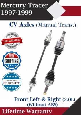 Nuevos ejes CV delanteros OE para Mercury Tracer 1997-1999 2,0 L manual garantía de por vida Foto 1 de 4