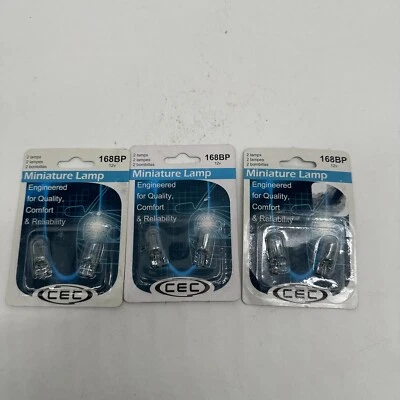 3 PACK CEC Basic 168BP 12W Two Bulbs License Plate Light Foto 1 de 3