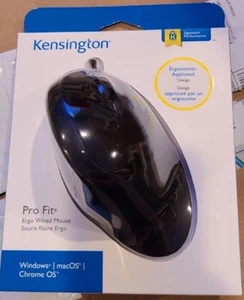 Kensington Pro Fit Ergonomic Wired Mouse – Black (K75403WW) - Picture 1 of 3