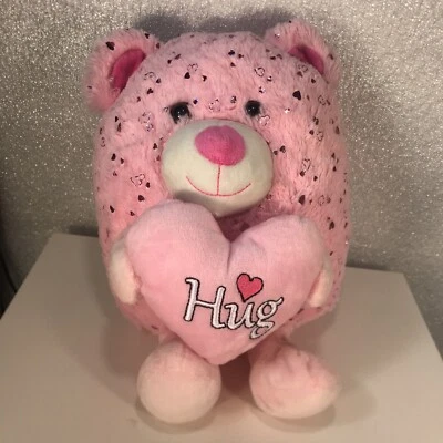 Hug Love Romantic Teddy Bear Plush Chubby Fat 11" Valentine Cute Gift Toy - Image 1 of 3