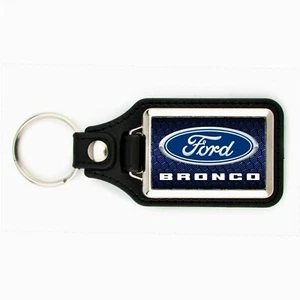 FORD BRONCO KEYCHAIN KEY CHAIN RING BLUE OVAL - Picture 1 of 1