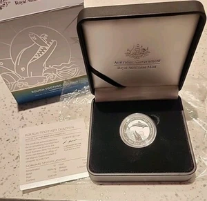 2023 ROUGH TOOTH DOLPHIN $5 1oz High Relief Silver Proof☆1000 Released Coin QE11 - Picture 1 of 13