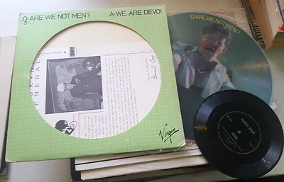 DEVO Q:ARE WE NOT MEN? WE ARE DEVO! PICTURE DISC LP GENERAL BOY INSERT UK +FLEXI - Image 1 of 4