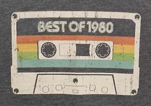 T-Shirt DAMEN MED "Best Of 1980" Cassette Tape T-Shirt - Bild 1 von 2
