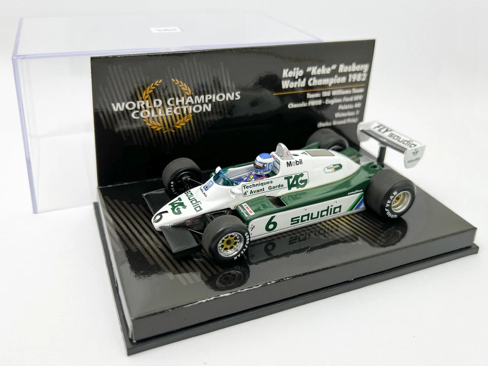 1982 Keke Rosberg Williams FW08 Minichamps 1.43 436820106 - Immagine 1 di 4
