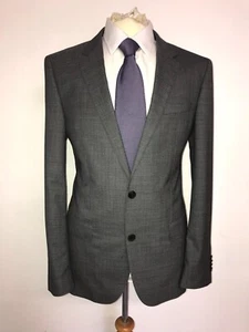 HUGO BOSS -Mens Tailored Fit GREY Weave WOOL SUIT - 40 Reg - W34 L31 - WORN ONCE - Imagen 1 de 12