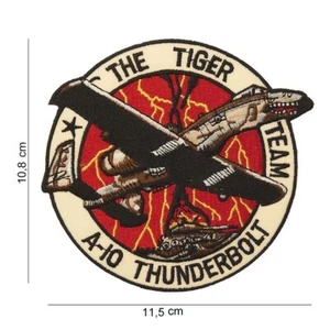 Aufnäher der US-Air-force A-10 Thunderbolt The Tiger Team ca 10,8x11,5cm - Picture 1 of 1