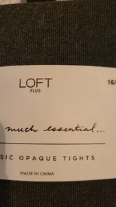 16/18 Ann Taylor LOFT Plus Basic Opaque Tights Gray New - Picture 1 of 3