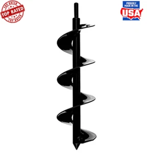 3"x12" Garden Auger Drill Bit for Post Hole Diggers, Digging Holes Digging Tool - Picture 1 of 7