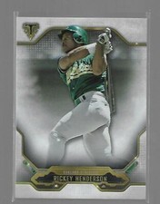 2020 TOPPS TRIPLE THREADS RICKEY HENDERSON #66 OAKLAND ATHLETICS BASE CARD MINT