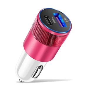 66W Dual Port USB-C Fast Car Charger PD For Apple iPhone 14 13 12 11 Pro Max - Picture 1 of 24