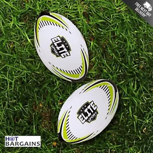 2 X Rugby Ball Size 5 Ideal for Training & Matches, Teens & Rugby for All Ages - Picture 1 of 6