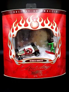 2000 Hot Wheels Rentier Roadster Druckguss Auto mit Weihnachtsmann & Snowboard Rentier - Bild 1 von 7