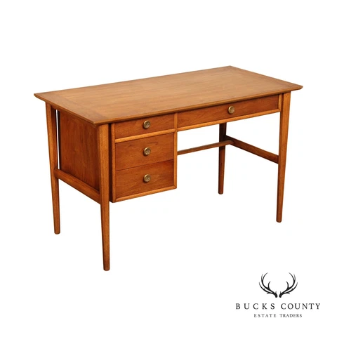 Drexel Heritage Mid Century Modern Walnut Writing Desk Cover