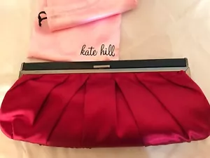 Ladies Kate Hill Red Clutch Bag - Picture 1 of 5