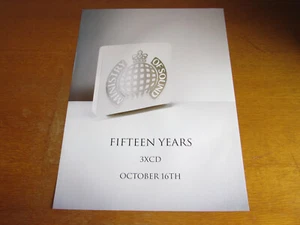 MINISTRY OF SOUND - FIFTEEN YEARS - ORIGINAL 2006 UK PROMO POSTER - Picture 1 of 1
