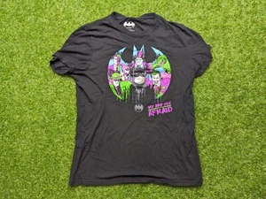 Unisex Batman Bright Vivid Colours Black Purple Green Tshirt M Medium - Picture 1 of 6