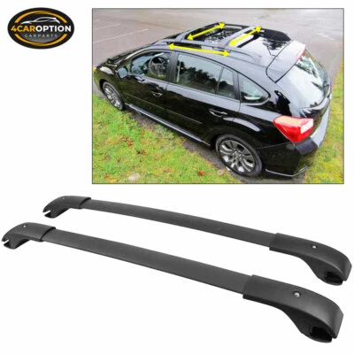 Fits 12-16 Subaru Impreza 13-17 XV Crosstrek Cross Bar Roof Rack Rail Carrier Foto 1 de 4