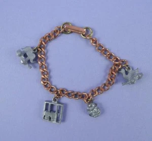 Children's Circus Charm Bracelet with Clown & Animals c1960s Unused Stock Item - Picture 1 of 1