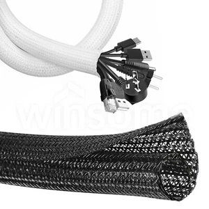 Erweiterbar Geflochten Kabel Ordnung Hülsen Kabelbaum Flexibel Polyester - Bild 1 von 15