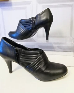 Lotus Reino Unido Talla 5/38 Cuero Negro Mujer Botines Moda Zapatos Tacón Alto - Imagen 1 de 12