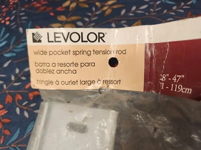 LEVOLOR Placa Cortina Tensión Bolsillo Ancho Blanco 28” - 47” 71-119cm - Juego de 4 Foto 1 de 4
