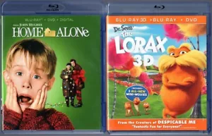 Dr. Seuss' The Lorax 3D & Home Alone Blu-ray Lot - Picture 1 of 6
