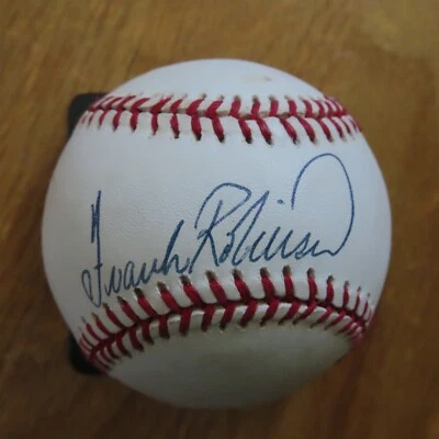 HOFer FRANK ROBINSON signed BALTIMORE ORIOLES AL Baseball PSA D34394 586 HRs - Image 1 of 3