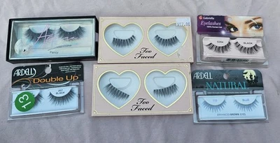 6 x Eyelash Lot False Lashes Too Faced Natural Ardell Black Flirt Blue - Image 1 of 4