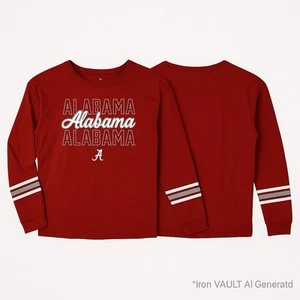 Alabama Crimson Tide Women’s Long Sleeve Shirt XL Fanatics Oversized Red - Picture 1 of 5