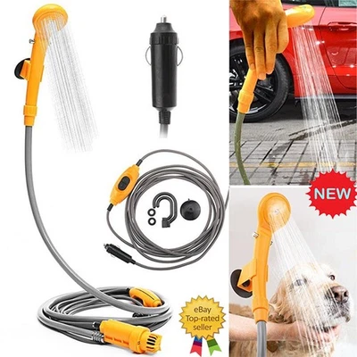 Portátil 12V Coche Camping Ducha Exterior Cámper Caravana Senderismo Limpio Viaje K Foto 1 de 4