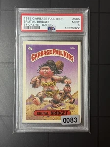 1985 Garbage Pail Kids Series 2 GPK OS2 56b BRUTAL BRIDGET GLOSSY PSA 9 MINT - Picture 1 of 2