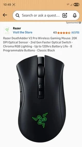 Razer Deathadder v2 Pro Wireless Gaming Mouse  New Sealed - Picture 1 of 11