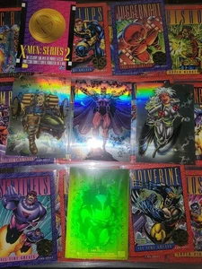 1993 Marvel X-Men Series 2 Complete Base Insert Chase Set Holograms Gold Stamped - Picture 1 of 9