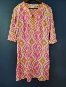 Gretchen Scott Dress Womens Small Pink 3/4 Sleeve Split Neck Twist & Shout - Picture 1 of 8