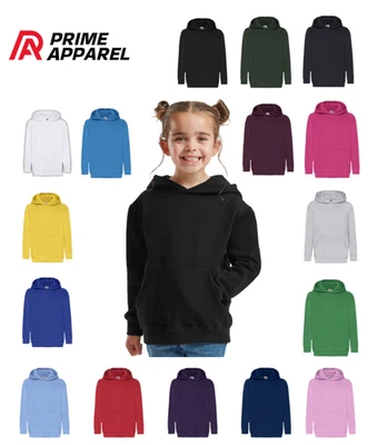 Kids Classic Hoodie Sweatshirt Pullover Boy Girl School Hoodie Fruit of the Loom