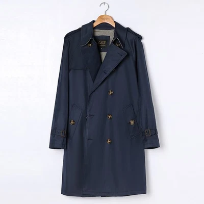 Trench Coat Mid-length American Double-breasted Business Jacket British Casual - Image 1 of 4
