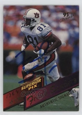 1995 Superior Pix Auto /5000 Frank Sanders #62 Rookie Auto RC - Image 1 of 2