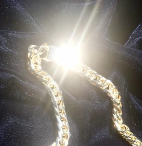 18K Yellow Gold Men Women 12MM Double Cuban Link Bracelet Clasp 8.5” MADE ITALY! - Picture 1 of 9