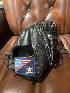 Mizuno Custom Pitcher Glove 12" schwarz rot USA Flagge Schnürsenkel sehr gut JDM Baseball - Bild 1 von 12