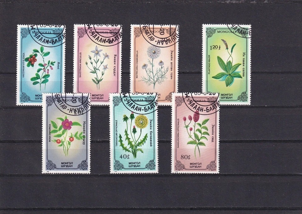 Sellos usados de plantas SA07c Mongolia 1985 Foto 1 de 1