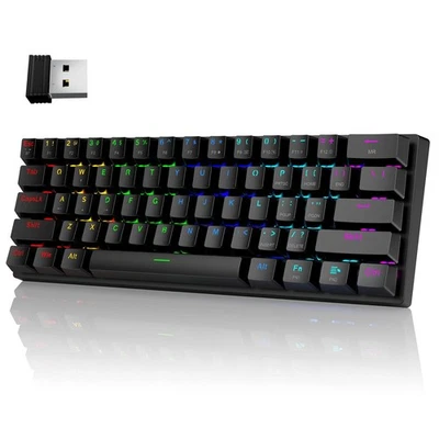 Pauroty 60% Wireless Mechanical Keyboard, Triple Mode 2.4G/USB-C/Bluetooth Ga... - Image 1 of 4